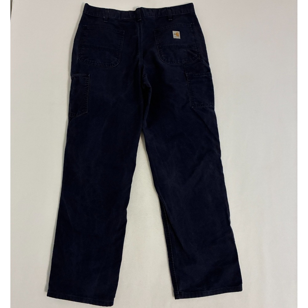 Carhartt Flame Resistant FR Duck Canvas Work Pants Men's 36x34 Blue Utility Work